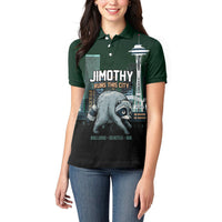 Raccoon Jimothy Runs This City Women Polo Shirt