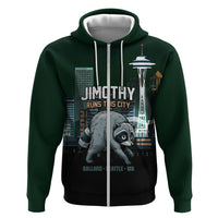 Raccoon Jimothy Runs This City Zip Hoodie
