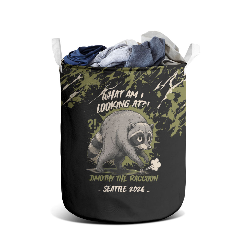 Raccoon Jimothy Meme Laundry Basket What Am I Looking At