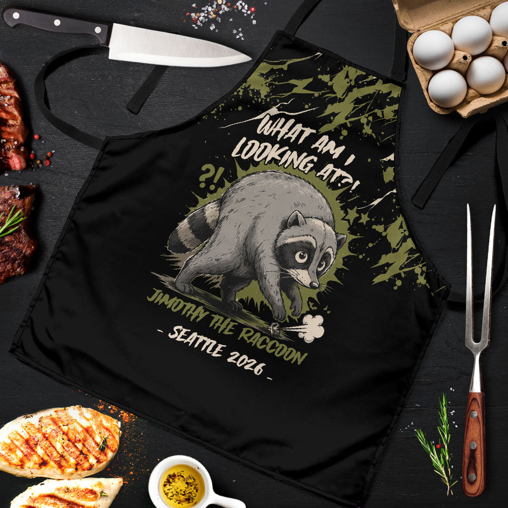 Raccoon Jimothy Meme Apron What Am I Looking At
