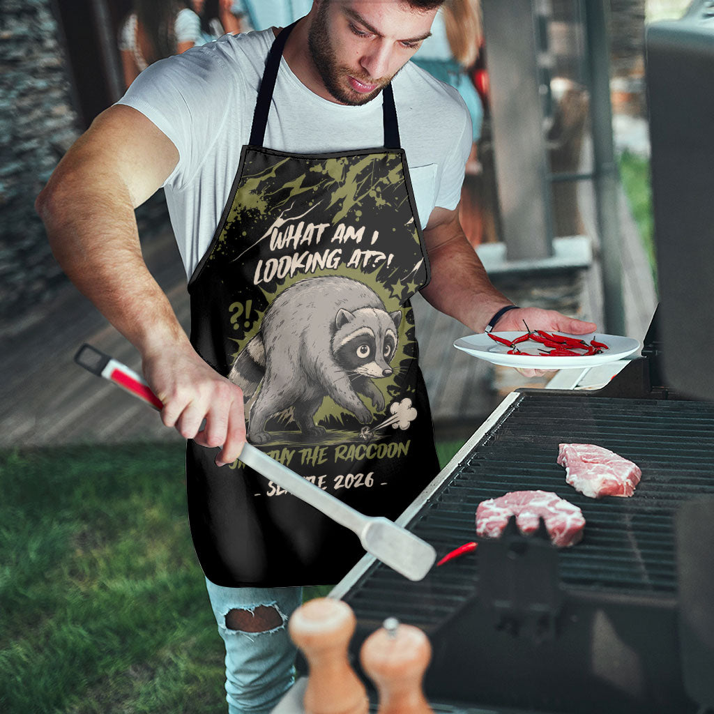 Raccoon Jimothy Meme Apron What Am I Looking At