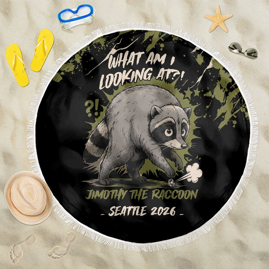 Raccoon Jimothy Meme Beach Blanket What Am I Looking At