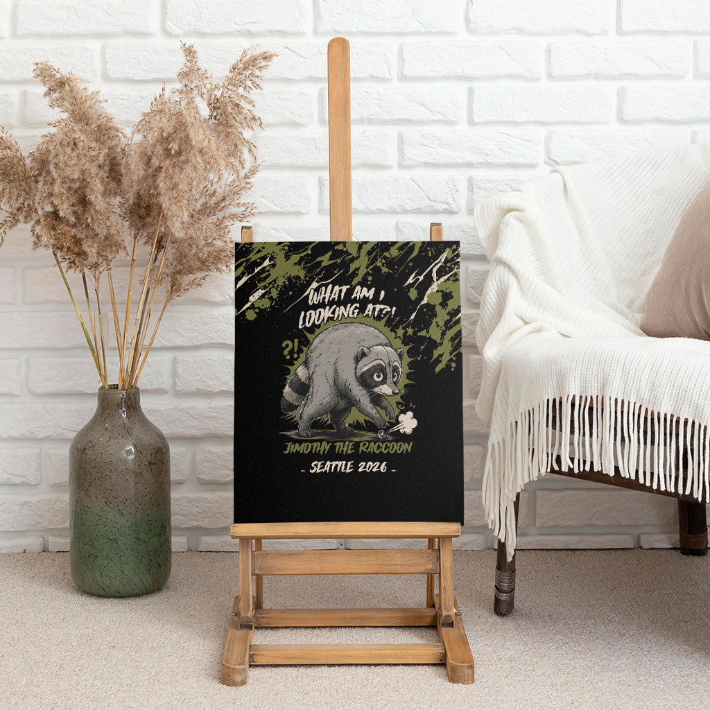 Raccoon Jimothy Meme Canvas Wall Art What Am I Looking At