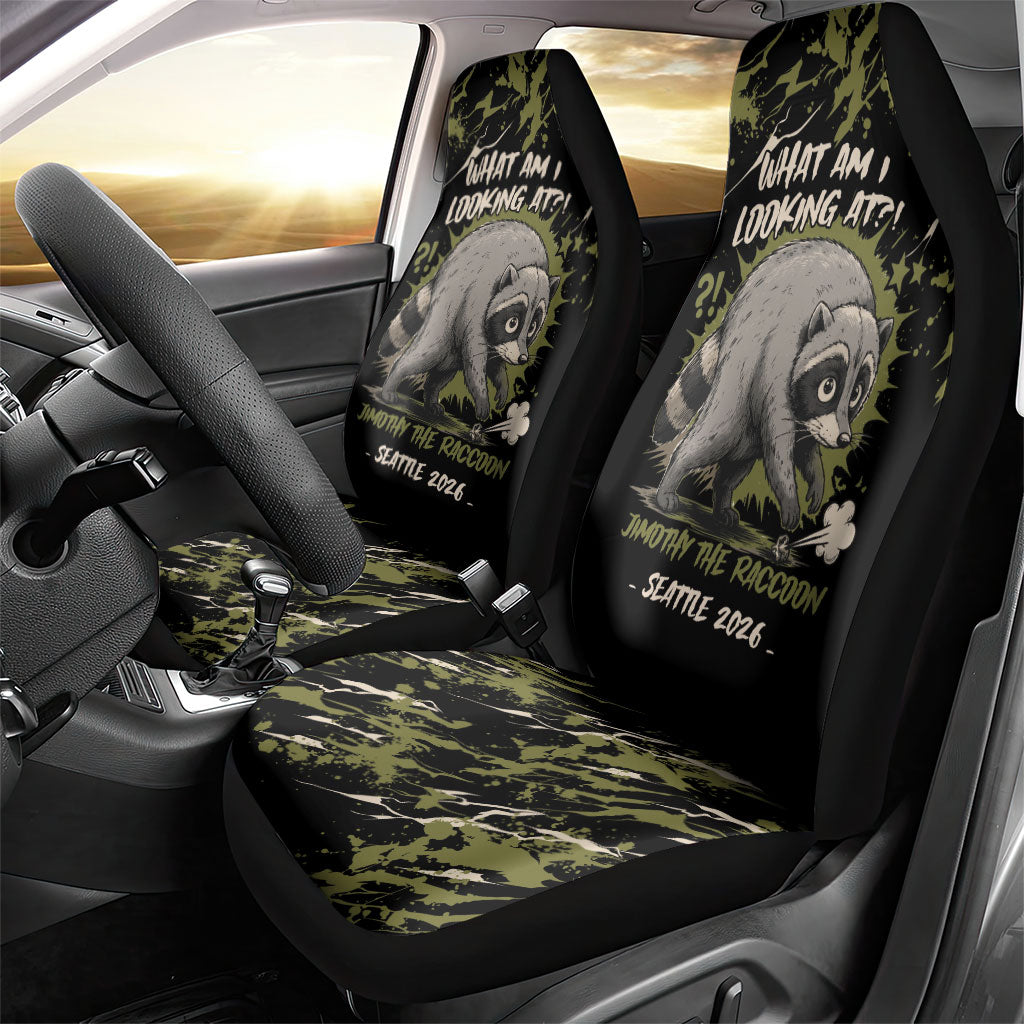 Raccoon Jimothy Meme Car Seat Cover What Am I Looking At
