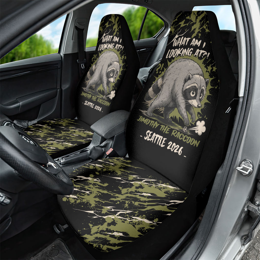 Raccoon Jimothy Meme Car Seat Cover What Am I Looking At