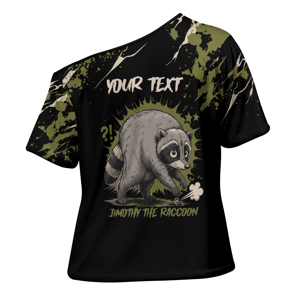 Personalized Raccoon Jimothy Meme Cross Shoulder Shirt What Am I Looking At