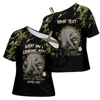 Personalized Raccoon Jimothy Meme Cross Shoulder Shirt What Am I Looking At