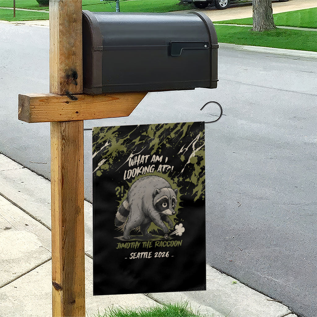 Raccoon Jimothy Meme Garden Flag What Am I Looking At