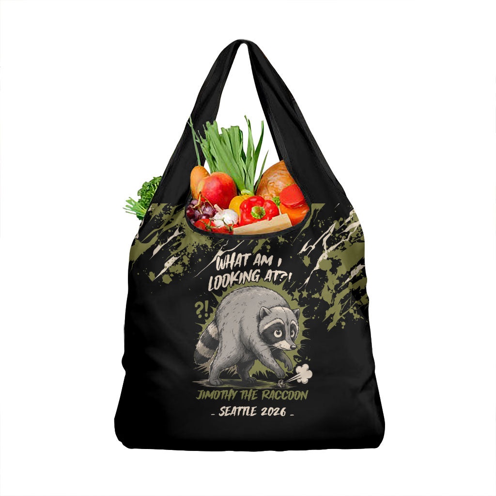 Raccoon Jimothy Meme Grocery Bag What Am I Looking At