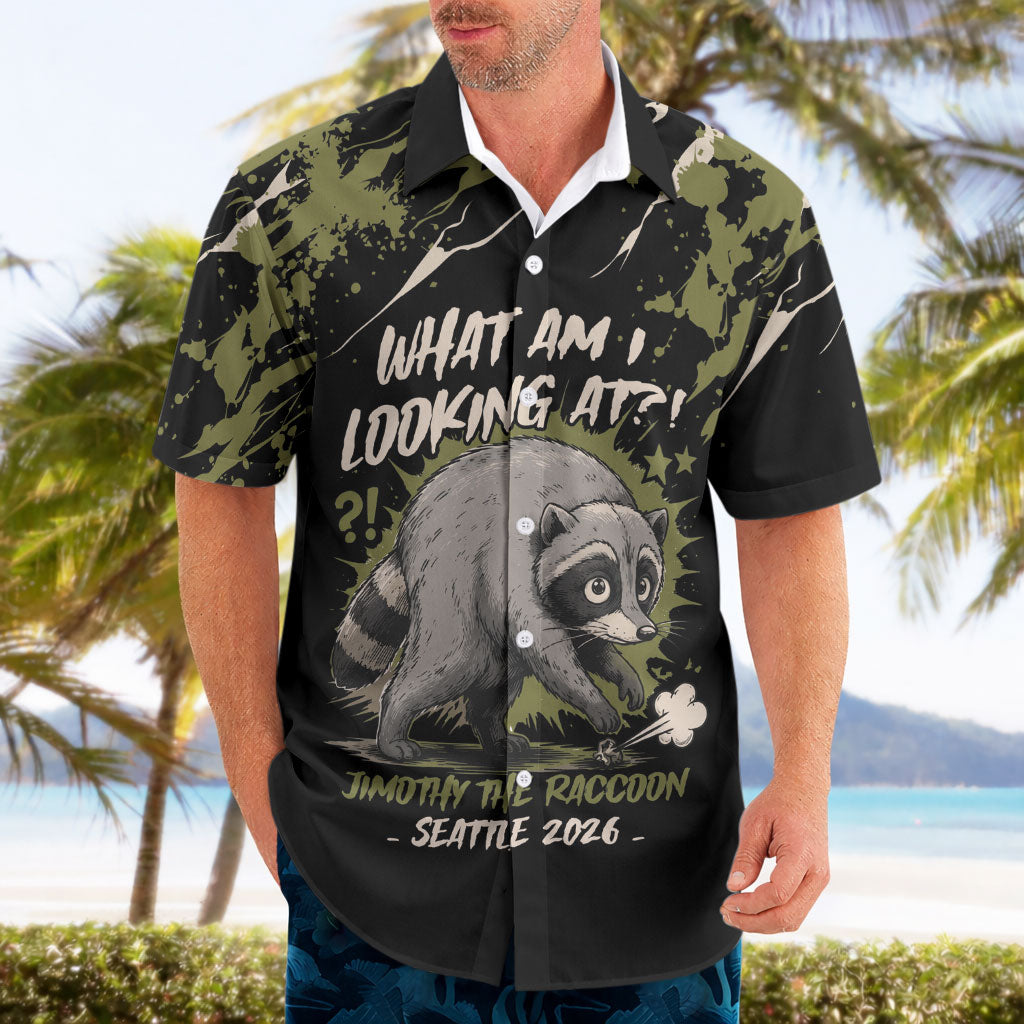 Personalized Raccoon Jimothy Meme Hawaiian Shirt What Am I Looking At