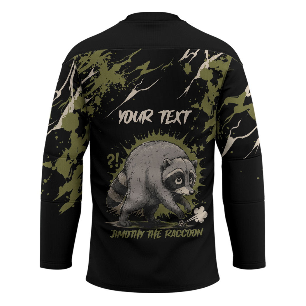 Personalized Raccoon Jimothy Meme Hockey Jersey What Am I Looking At