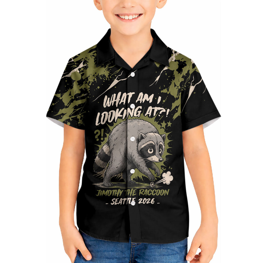Personalized Raccoon Jimothy Meme Kid Hawaiian Shirt What Am I Looking At