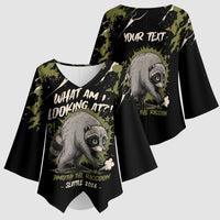 Personalized Raccoon Jimothy Meme Kimono Sleeve Blouse What Am I Looking At