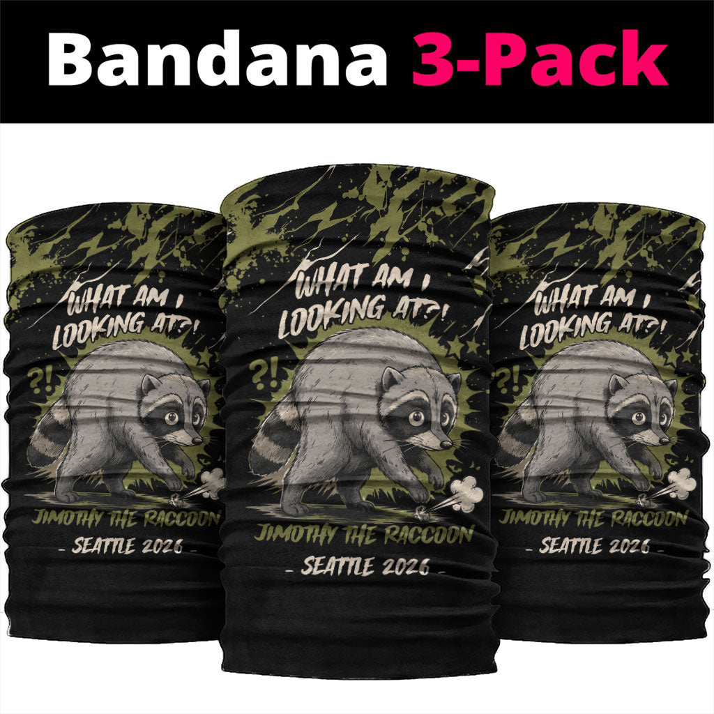 Raccoon Jimothy Meme Neck Gaiter What Am I Looking At