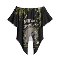 Personalized Raccoon Jimothy Meme Off Shoulder Wrap Waist Top What Am I Looking At