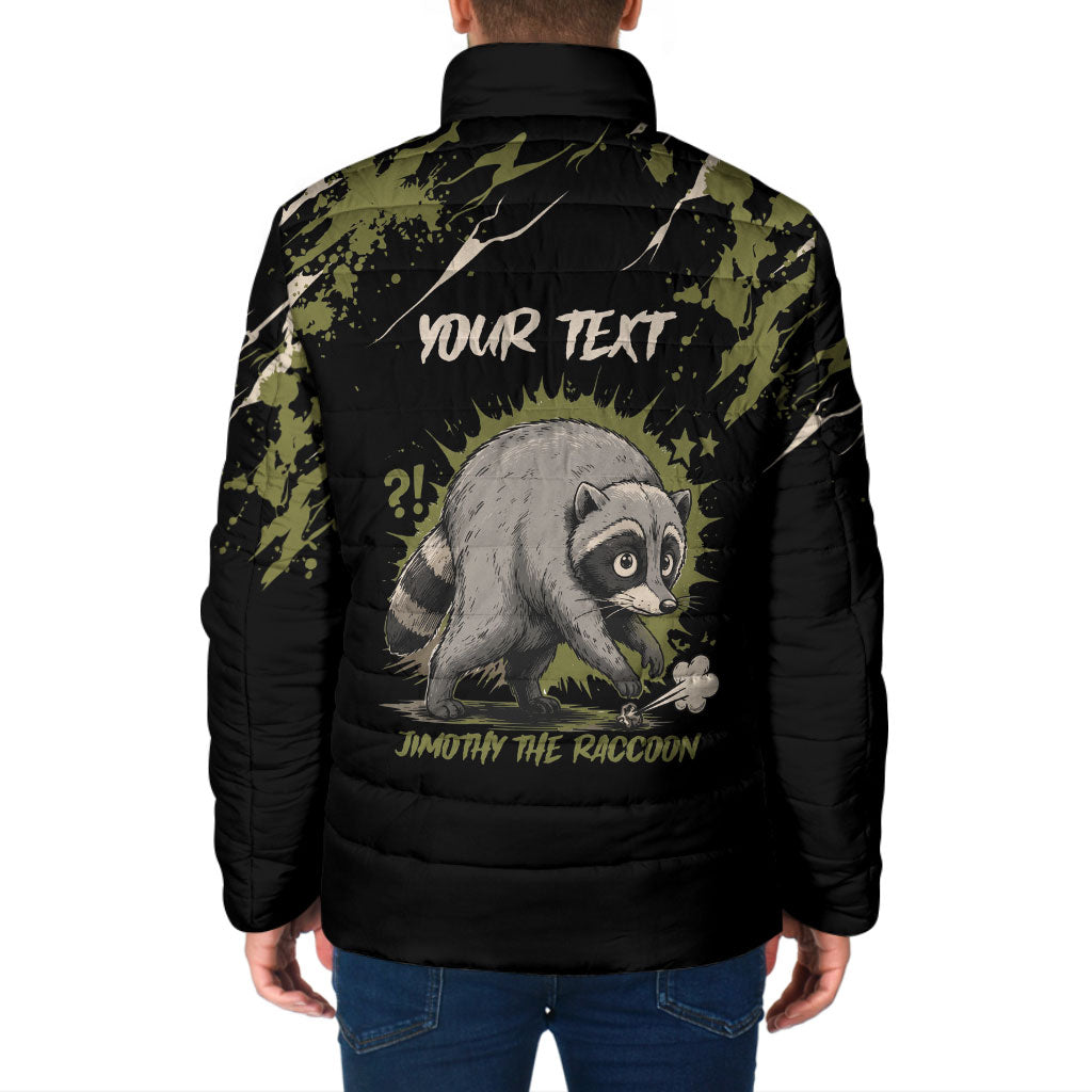 Personalized Raccoon Jimothy Meme Padded Jacket What Am I Looking At