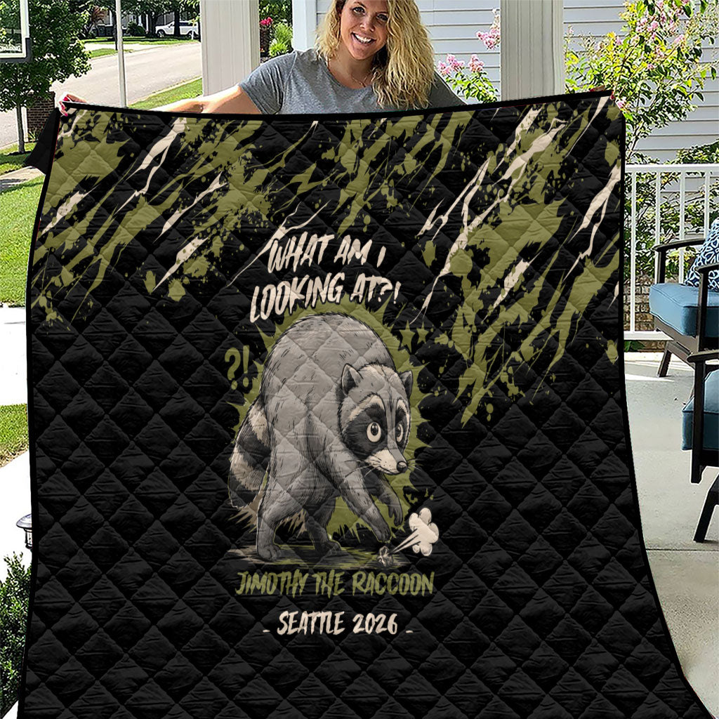 Raccoon Jimothy Meme Quilt What Am I Looking At