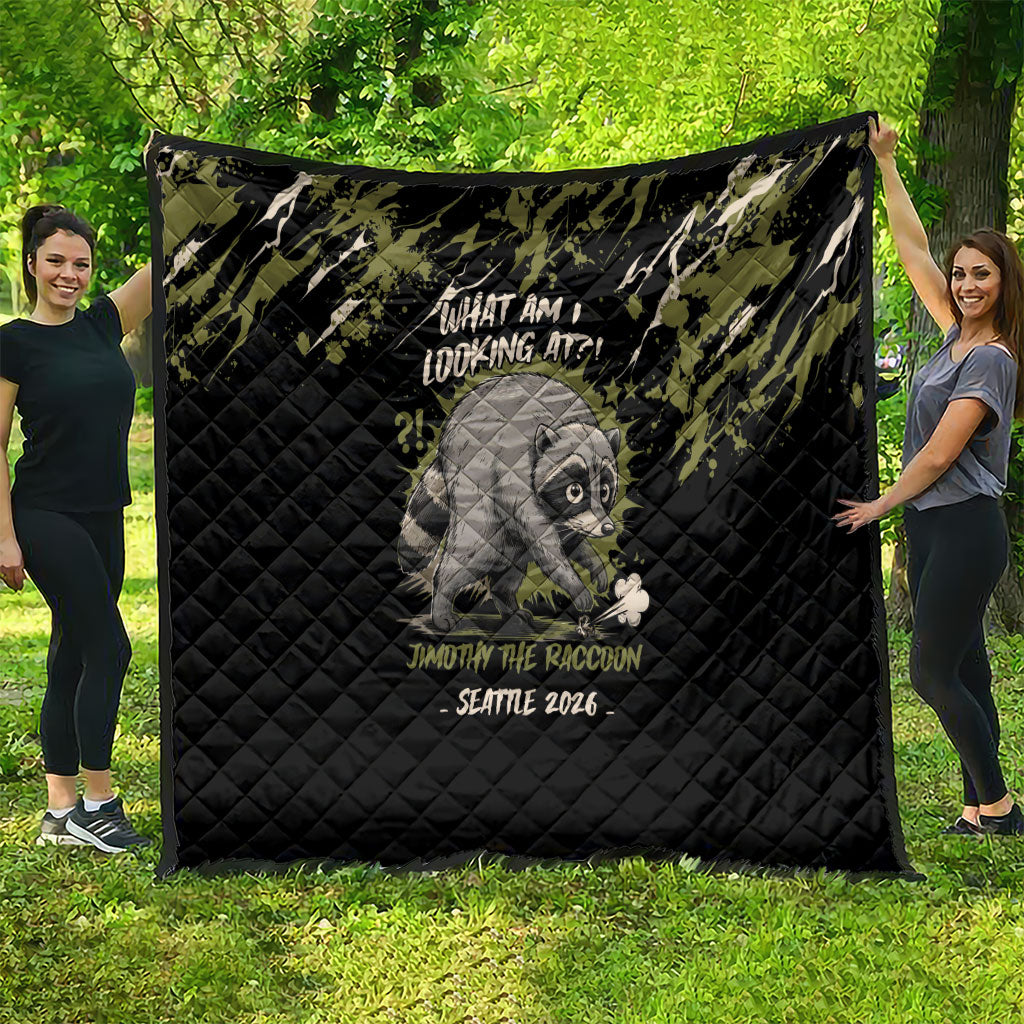 Raccoon Jimothy Meme Quilt What Am I Looking At