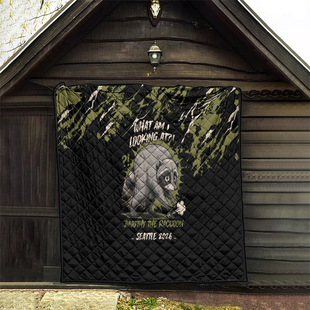 Raccoon Jimothy Meme Quilt What Am I Looking At