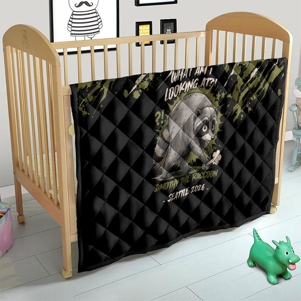 Raccoon Jimothy Meme Quilt What Am I Looking At