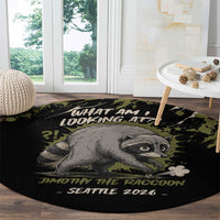 Raccoon Jimothy Meme Round Carpet What Am I Looking At