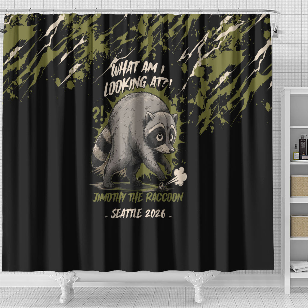 Raccoon Jimothy Meme Shower Curtain What Am I Looking At