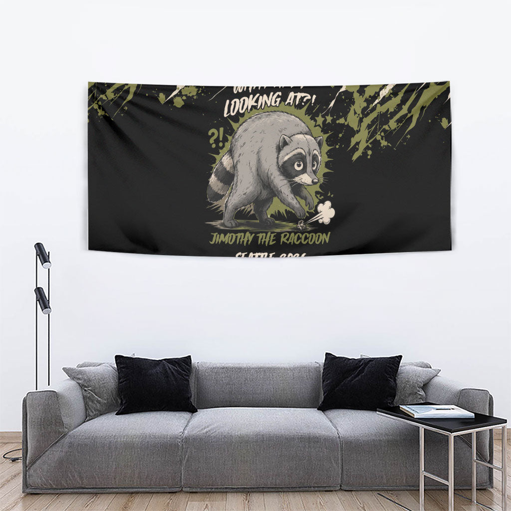Raccoon Jimothy Meme Tapestry What Am I Looking At