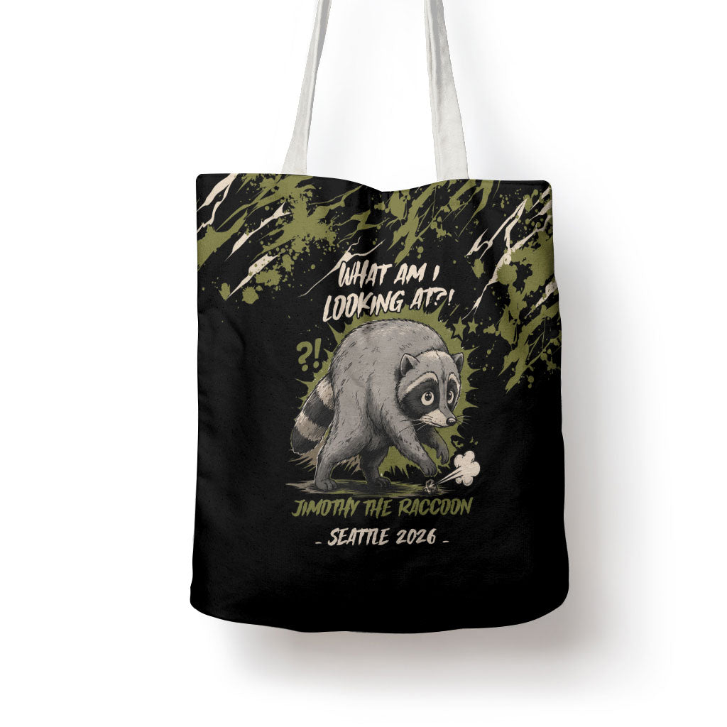 Raccoon Jimothy Meme Tote Bag What Am I Looking At