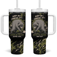 Personalized Raccoon Jimothy Meme Tumbler With Handle What Am I Looking At