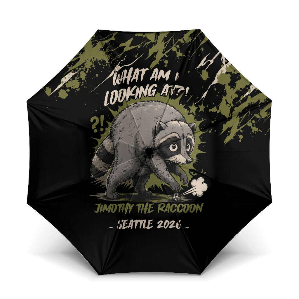 Raccoon Jimothy Meme Umbrella What Am I Looking At