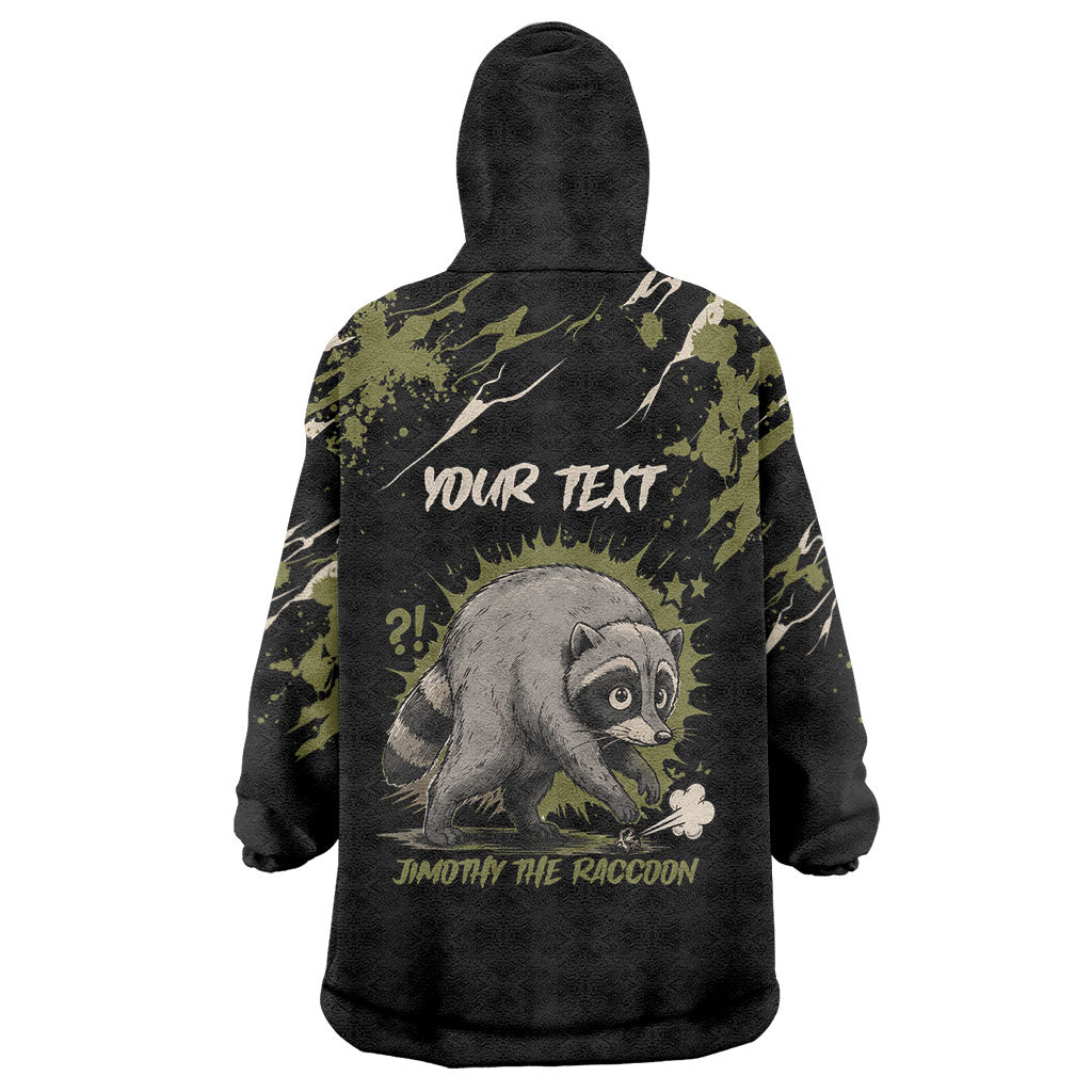 Personalized Raccoon Jimothy Meme Wearable Blanket Hoodie What Am I Looking At