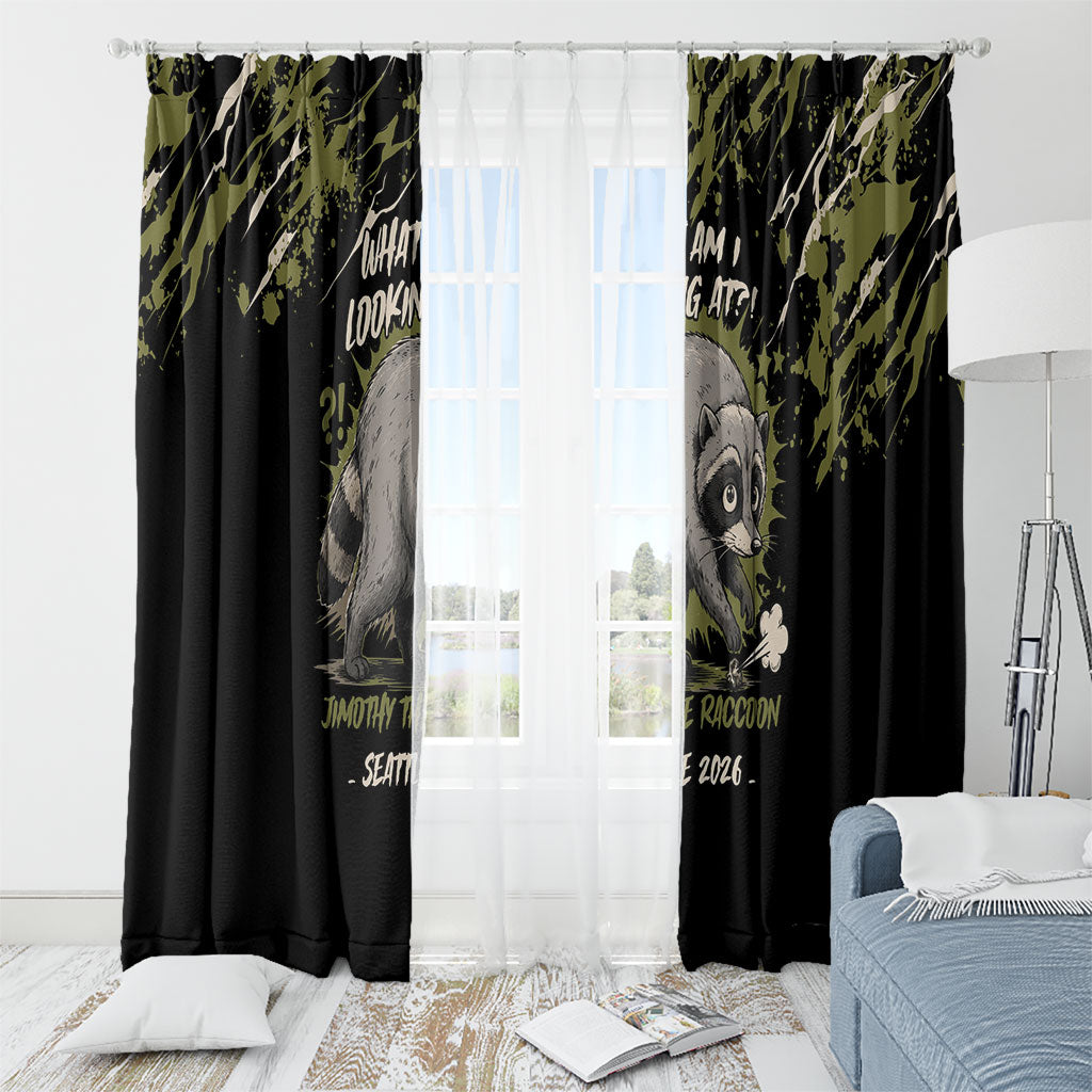 Raccoon Jimothy Meme Window Curtain What Am I Looking At