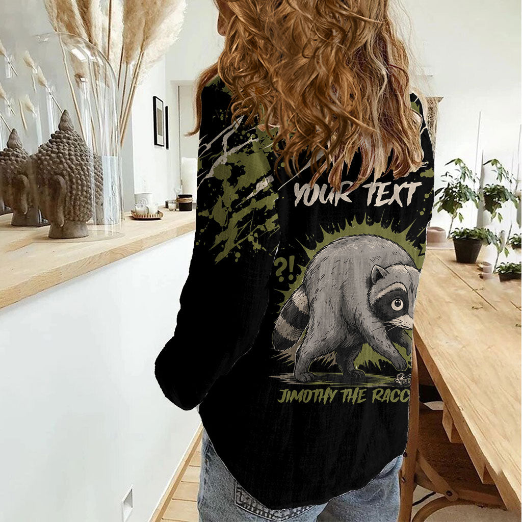 Personalized Raccoon Jimothy Meme Women Casual Shirt What Am I Looking At