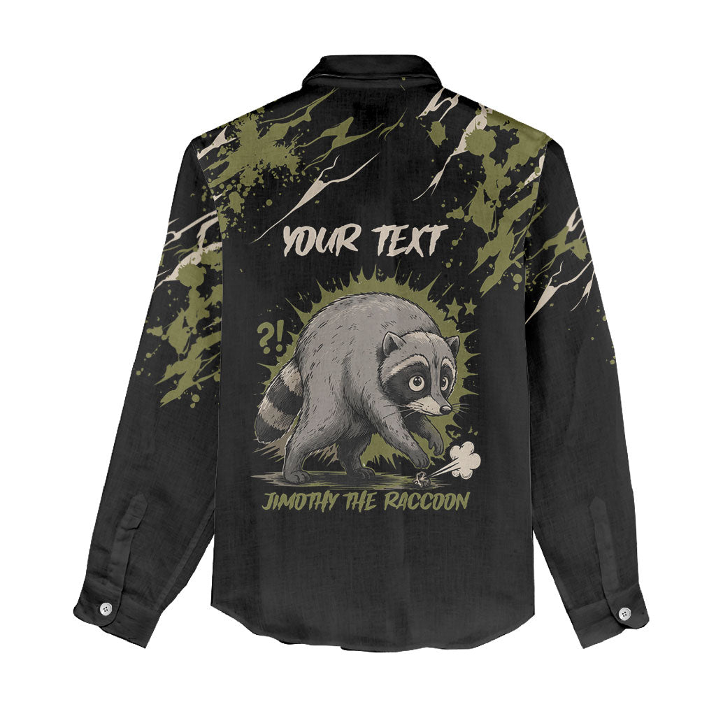 Personalized Raccoon Jimothy Meme Women Casual Shirt What Am I Looking At