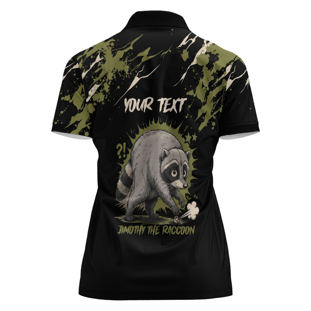 Personalized Raccoon Jimothy Meme Women Polo Shirt What Am I Looking At