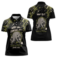 Personalized Raccoon Jimothy Meme Women Polo Shirt What Am I Looking At