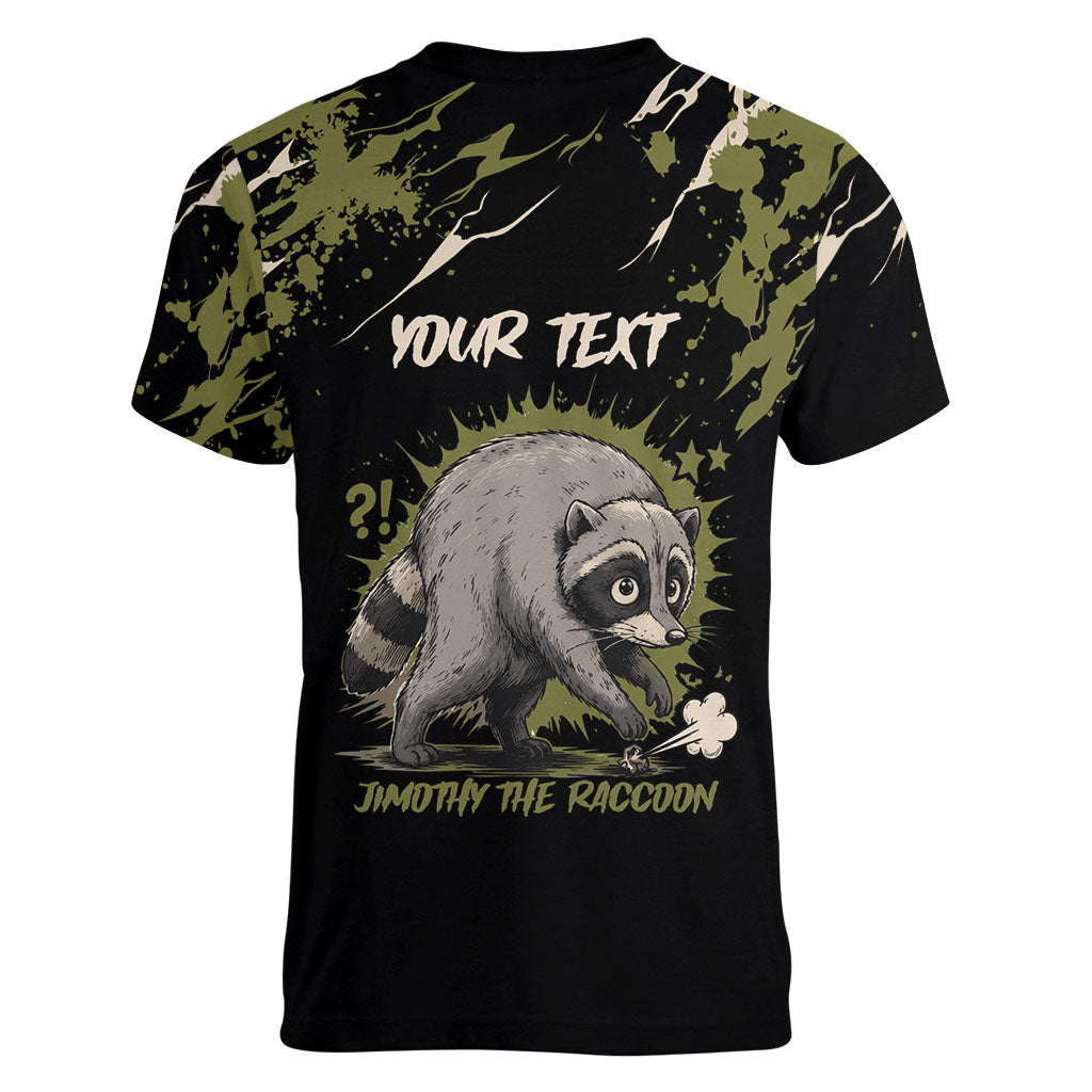 Personalized Raccoon Jimothy Meme Women V-Neck T-Shirt What Am I Looking At