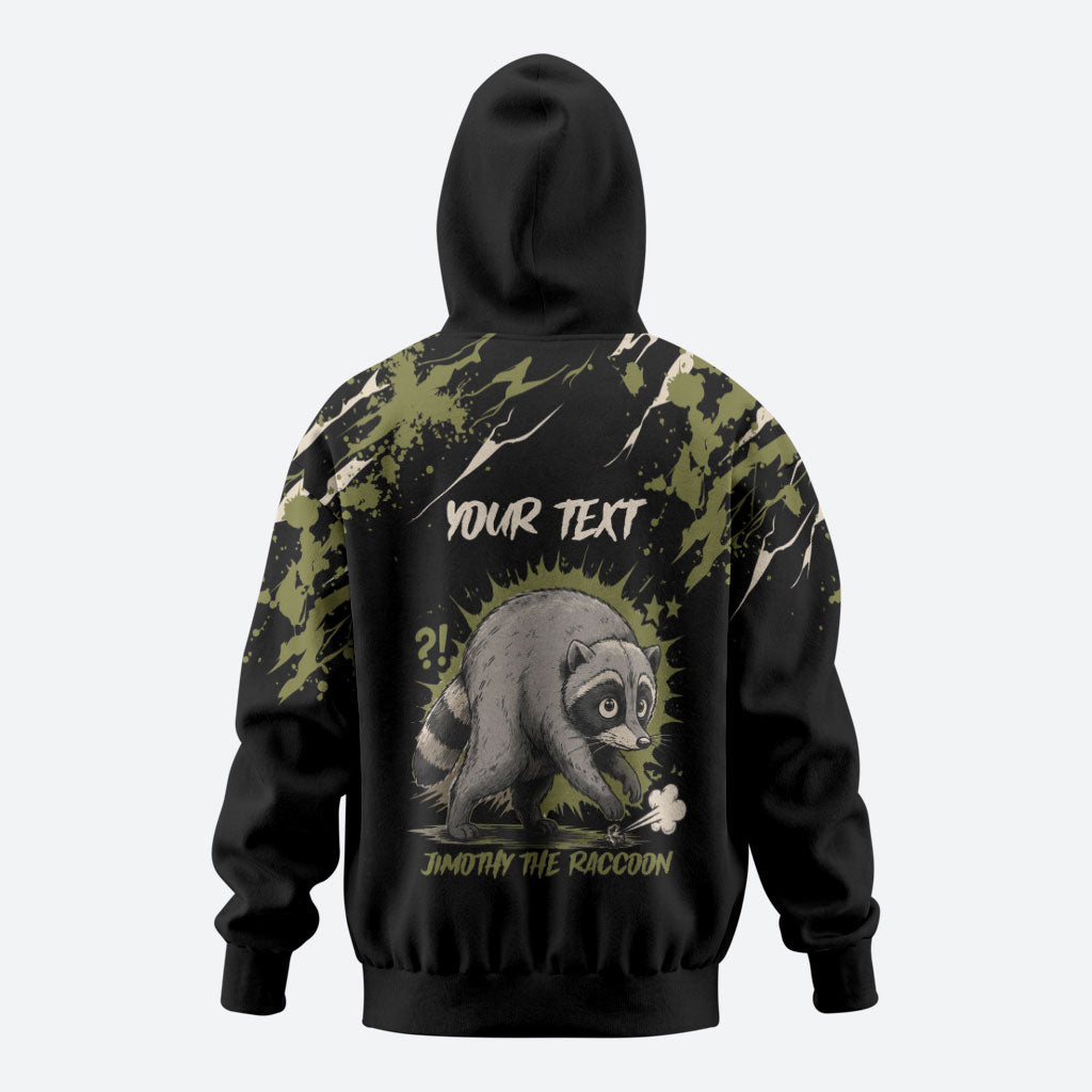 Personalized Raccoon Jimothy Meme Zip Hoodie What Am I Looking At