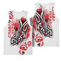 Ukrainian Heritage Tryzub Floral Basketball Jersey Ykpaiha Folk Art