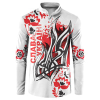 Ukrainian Heritage Tryzub Floral Button Sweatshirt Ykpaiha Folk Art