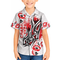 Ukrainian Heritage Tryzub Floral Hawaiian Shirt Ykpaiha Folk Art