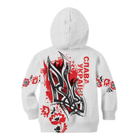 Ukrainian Heritage Tryzub Floral Kid Hoodie Ykpaiha Folk Art