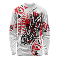 Ukrainian Heritage Tryzub Floral Long Sleeve Shirt Ykpaiha Folk Art