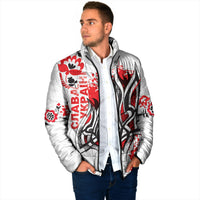 Ukrainian Heritage Tryzub Floral Padded Jacket Ykpaiha Folk Art