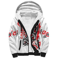 Ukrainian Heritage Tryzub Floral Sherpa Hoodie Ykpaiha Folk Art
