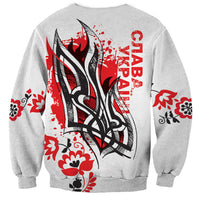 Ukrainian Heritage Tryzub Floral Sweatshirt Ykpaiha Folk Art