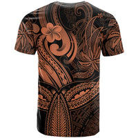 Polynesia T Shirt Whale Tale and Polynesian Sunset Plumeria Gold - Wonder Print Shop