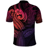 Polynesia Polo Shirt Whale Tale and Polynesian Sunset Plumeria Pink - Wonder Print Shop