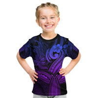 Polynesia Kid T Shirt Whale Tale and Polynesian Sunset Plumeria Purple - Wonder Print Shop