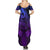 Polynesia Summer Maxi Dress Whale Tale and Polynesian Sunset Plumeria Purple - Wonder Print Shop
